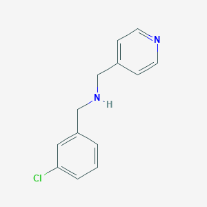 molecular formula C13H13ClN2 B494806 N-(3-chlorobenzyl)-N-(4-pyridinylmethyl)amine 