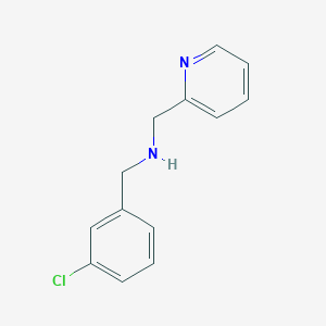 molecular formula C13H13ClN2 B494807 1-(3-chlorophenyl)-N-(pyridin-2-ylmethyl)methanamine 