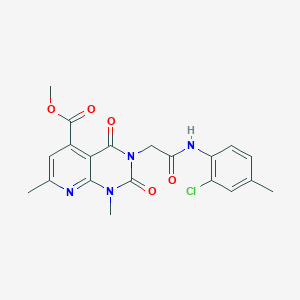 molecular formula C20H19ClN4O5 B4948122 METHYL 3-{[(2-CHLORO-4-METHYLPHENYL)CARBAMOYL]METHYL}-1,7-DIMETHYL-2,4-DIOXO-1H,2H,3H,4H-PYRIDO[2,3-D]PYRIMIDINE-5-CARBOXYLATE 