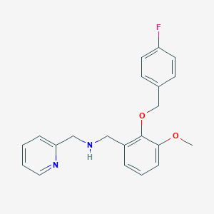 molecular formula C21H21FN2O2 B494814 N-{2-[(4-fluorobenzyl)oxy]-3-methoxybenzyl}-N-(2-pyridinylmethyl)amine 