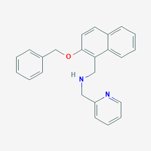 molecular formula C24H22N2O B494815 N-{[2-(benzyloxy)-1-naphthyl]methyl}-N-(2-pyridinylmethyl)amine 
