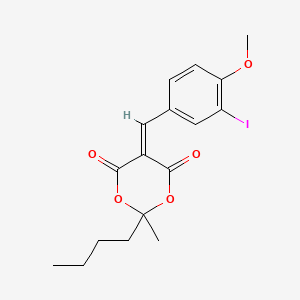 molecular formula C17H19IO5 B4948150 2-Butyl-5-[(3-iodo-4-methoxyphenyl)methylidene]-2-methyl-1,3-dioxane-4,6-dione 
