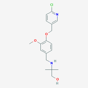 molecular formula C18H23ClN2O3 B494816 2-({4-[(6-Chloro-3-pyridinyl)methoxy]-3-methoxybenzyl}amino)-2-methyl-1-propanol 