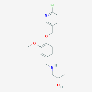 molecular formula C17H21ClN2O3 B494823 1-({4-[(6-Chloro-3-pyridinyl)methoxy]-3-methoxybenzyl}amino)-2-propanol 