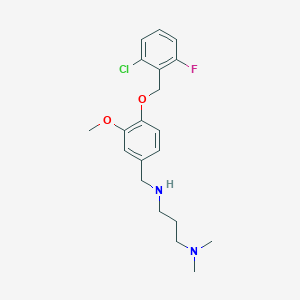 molecular formula C20H26ClFN2O2 B494825 N-{4-[(2-chloro-6-fluorobenzyl)oxy]-3-methoxybenzyl}-N-[3-(dimethylamino)propyl]amine 