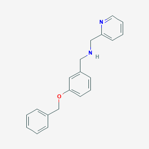 molecular formula C20H20N2O B494826 N-[3-(benzyloxy)benzyl]-N-(2-pyridinylmethyl)amine 