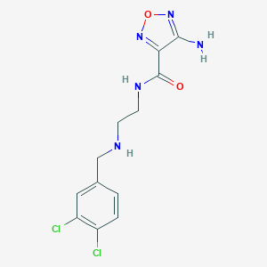 molecular formula C12H13Cl2N5O2 B494828 4-amino-N-{2-[(3,4-dichlorobenzyl)amino]ethyl}-1,2,5-oxadiazole-3-carboxamide 