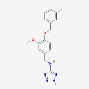 molecular formula C17H19N5O2 B494829 N-{3-methoxy-4-[(3-methylbenzyl)oxy]benzyl}-1H-tetrazol-5-amine 