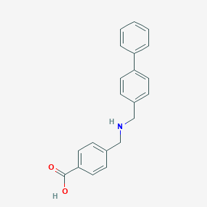 molecular formula C21H19NO2 B494831 4-{[([1,1'-Biphenyl]-4-ylmethyl)amino]methyl}benzoic acid 