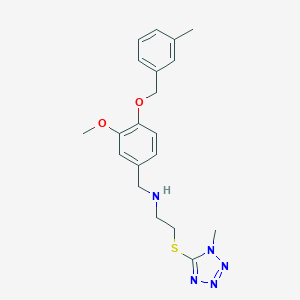 molecular formula C20H25N5O2S B494838 N-{3-methoxy-4-[(3-methylbenzyl)oxy]benzyl}-2-[(1-methyl-1H-tetrazol-5-yl)sulfanyl]ethanamine 
