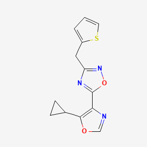 molecular formula C13H11N3O2S B4948464 5-(5-cyclopropyl-1,3-oxazol-4-yl)-3-(2-thienylmethyl)-1,2,4-oxadiazole 