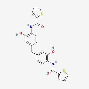 molecular formula C23H18N2O4S2 B4948490 N,N'-[methylenebis(2-hydroxy-4,1-phenylene)]di(2-thiophenecarboxamide) 
