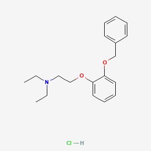molecular formula C19H26ClNO2 B4948496 N,N-diethyl-2-(2-phenylmethoxyphenoxy)ethanamine;hydrochloride 