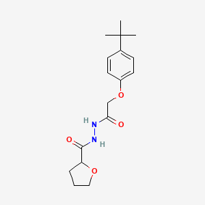 molecular formula C17H24N2O4 B4948603 N'-[2-(4-tert-butylphenoxy)acetyl]oxolane-2-carbohydrazide 