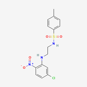 molecular formula C15H16ClN3O4S B4948705 N-{2-[(5-chloro-2-nitrophenyl)amino]ethyl}-4-methylbenzenesulfonamide 