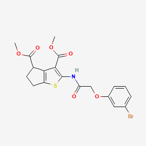 molecular formula C19H18BrNO6S B4948728 dimethyl 2-{[(3-bromophenoxy)acetyl]amino}-5,6-dihydro-4H-cyclopenta[b]thiophene-3,4-dicarboxylate 