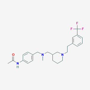 molecular formula C25H32F3N3O B4948767 N-[4-({methyl[(1-{2-[3-(trifluoromethyl)phenyl]ethyl}-3-piperidinyl)methyl]amino}methyl)phenyl]acetamide 