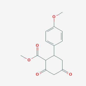 molecular formula C15H16O5 B4948814 methyl 2-(4-methoxyphenyl)-4,6-dioxocyclohexanecarboxylate 
