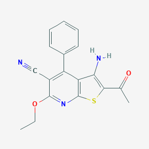 2-Acetyl-3-amino-6-ethoxy-4-phenylthieno[2,3-b]pyridine-5-carbonitrile