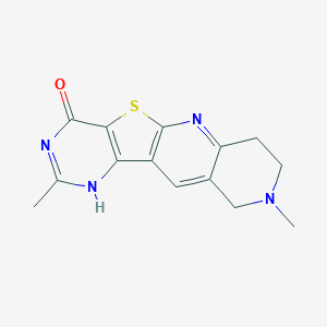 molecular formula C14H14N4OS B494894 6,13-dimethyl-17-thia-2,6,12,14-tetrazatetracyclo[8.7.0.03,8.011,16]heptadeca-1(10),2,8,11(16),13-pentaen-15-one 