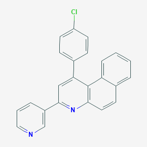 molecular formula C24H15ClN2 B4949022 1-(4-chlorophenyl)-3-(3-pyridinyl)benzo[f]quinoline 