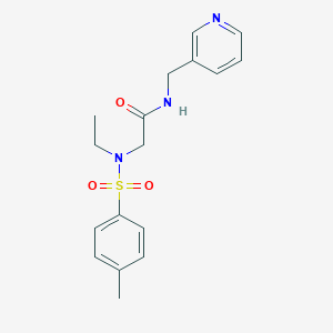 molecular formula C17H21N3O3S B4949036 N~2~-ethyl-N~2~-[(4-methylphenyl)sulfonyl]-N-(pyridin-3-ylmethyl)glycinamide 