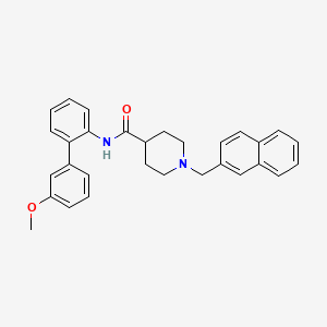 molecular formula C30H30N2O2 B4949115 N-(3'-methoxy-2-biphenylyl)-1-(2-naphthylmethyl)-4-piperidinecarboxamide 