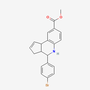 molecular formula C20H18BrNO2 B4949129 methyl 4-(4-bromophenyl)-3a,4,5,9b-tetrahydro-3H-cyclopenta[c]quinoline-8-carboxylate 