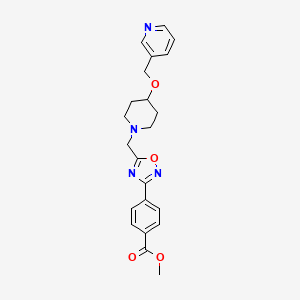 molecular formula C22H24N4O4 B4949184 methyl 4-(5-{[4-(3-pyridinylmethoxy)-1-piperidinyl]methyl}-1,2,4-oxadiazol-3-yl)benzoate 