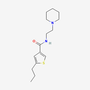 molecular formula C15H24N2OS B4949232 N-[2-(piperidin-1-yl)ethyl]-5-propylthiophene-3-carboxamide 