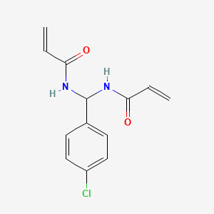 molecular formula C13H13ClN2O2 B4949296 N-[(4-chlorophenyl)-(prop-2-enoylamino)methyl]prop-2-enamide 