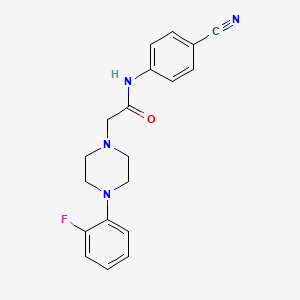 molecular formula C19H19FN4O B4949461 N-(4-cyanophenyl)-2-[4-(2-fluorophenyl)piperazin-1-yl]acetamide 