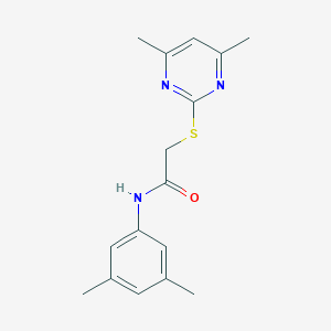 molecular formula C16H19N3OS B494955 N-(3,5-Dimethylphenyl)-2-((4,6-dimethylpyrimidin-2-yl)thio)acetamide CAS No. 329079-57-4