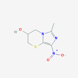 B049497 6-Methyl-8-nitro-3,4-dihydro-2H-imidazo[5,1-b][1,3]thiazin-3-ol CAS No. 115906-56-4