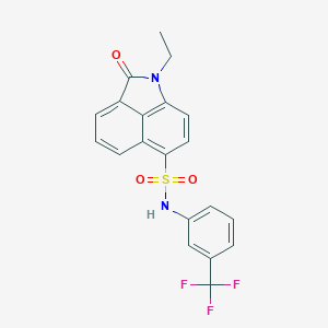 1-ethyl-2-oxo-N-[3-(trifluoromethyl)phenyl]-1,2-dihydrobenzo[cd]indole-6-sulfonamide