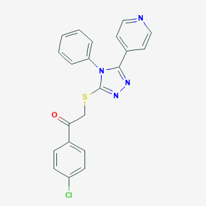 1-(4-chlorophenyl)-2-{[4-phenyl-5-(pyridin-4-yl)-4H-1,2,4-triazol-3-yl]sulfanyl}ethan-1-one