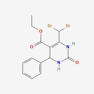 molecular formula C14H14Br2N2O3 B4949847 Ethyl 6-(dibromomethyl)-2-oxo-4-phenyl-1,2,3,4-tetrahydropyrimidine-5-carboxylate 