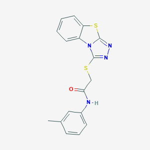 N-(3-methylphenyl)-2-([1,2,4]triazolo[3,4-b][1,3]benzothiazol-3-ylsulfanyl)acetamide