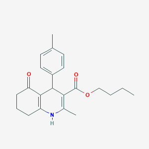 molecular formula C22H27NO3 B4949851 Butyl 2-methyl-4-(4-methylphenyl)-5-oxo-1,4,5,6,7,8-hexahydroquinoline-3-carboxylate 