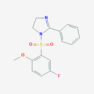 1-((5-fluoro-2-methoxyphenyl)sulfonyl)-2-phenyl-4,5-dihydro-1H-imidazole