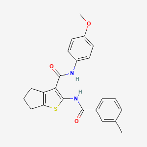molecular formula C23H22N2O3S B4949888 N-(4-METHOXYPHENYL)-2-(3-METHYLBENZAMIDO)-4H,5H,6H-CYCLOPENTA[B]THIOPHENE-3-CARBOXAMIDE 