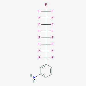 molecular formula C14H6F17N B049499 3-(Heptadecafluorooctyl)aniline CAS No. 119489-67-7