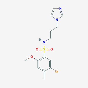 5-bromo-N-[3-(1H-imidazol-1-yl)propyl]-2-methoxy-4-methylbenzenesulfonamide