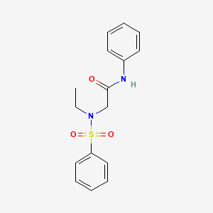 molecular formula C16H18N2O3S B4949939 N~2~-ethyl-N-phenyl-N~2~-(phenylsulfonyl)glycinamide 
