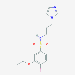 3-ethoxy-4-fluoro-N-[3-(1H-imidazol-1-yl)propyl]benzenesulfonamide