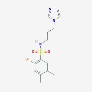 2-bromo-N-[3-(1H-imidazol-1-yl)propyl]-4,5-dimethylbenzenesulfonamide