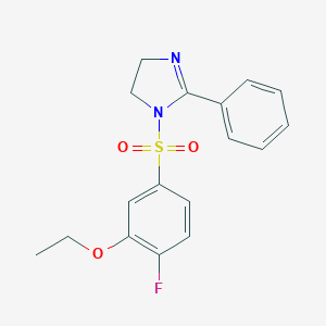 1-((3-ethoxy-4-fluorophenyl)sulfonyl)-2-phenyl-4,5-dihydro-1H-imidazole