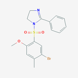 1-((5-bromo-2-methoxy-4-methylphenyl)sulfonyl)-2-phenyl-4,5-dihydro-1H-imidazole
