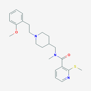 molecular formula C23H31N3O2S B4950036 N-({1-[2-(2-methoxyphenyl)ethyl]-4-piperidinyl}methyl)-N-methyl-2-(methylthio)nicotinamide 