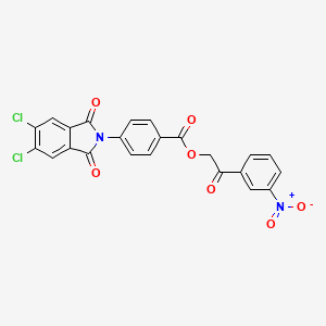 molecular formula C23H12Cl2N2O7 B4950040 2-(3-nitrophenyl)-2-oxoethyl 4-(5,6-dichloro-1,3-dioxo-1,3-dihydro-2H-isoindol-2-yl)benzoate 
